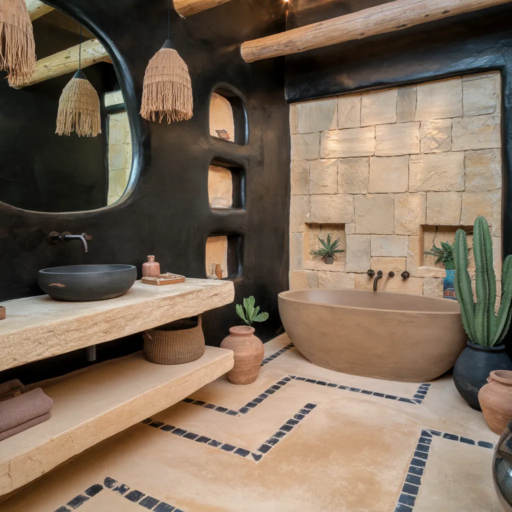 Desert Oasis Noir Bathroom