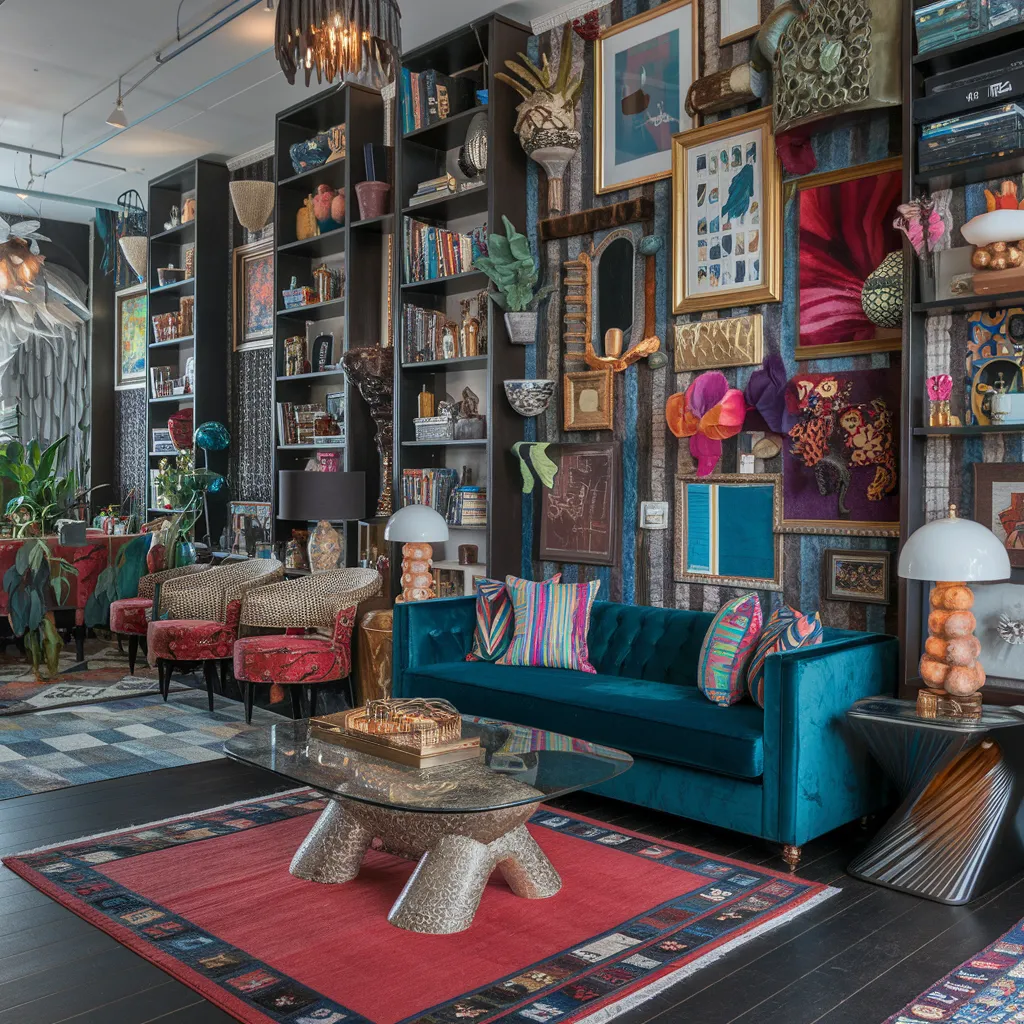 Apartment Living Room Ideas So Stunning You’ll Wish You Tried Them Sooner 12 Eclectic Apartment Living Room with Bold Personality