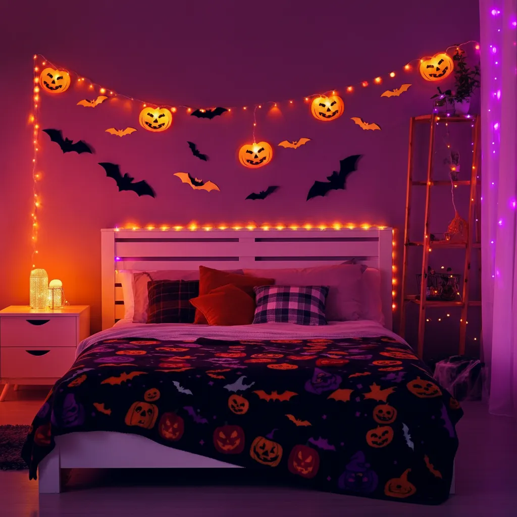 Spooky & Stylish: Halloween Bedroom Ideas You’ll Love 28 Eerie Glow Zone