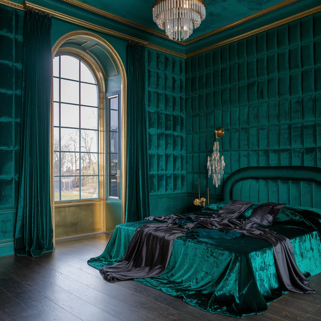 Emerald Velvet Luxury Bedroom