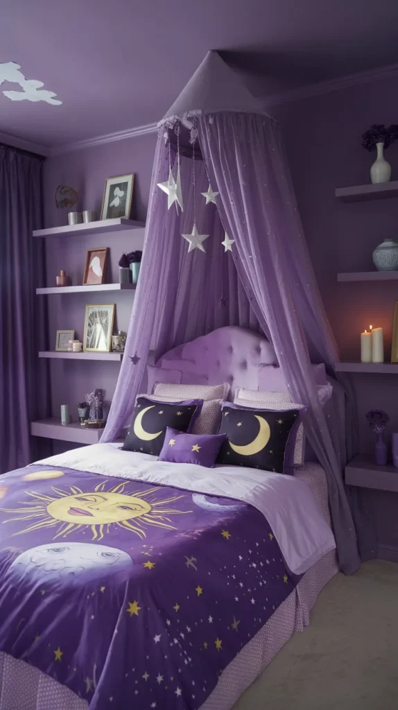 Spooky & Stylish: Halloween Bedroom Ideas You’ll Love 4 Enchanted Moonlit Halloween Bedroom