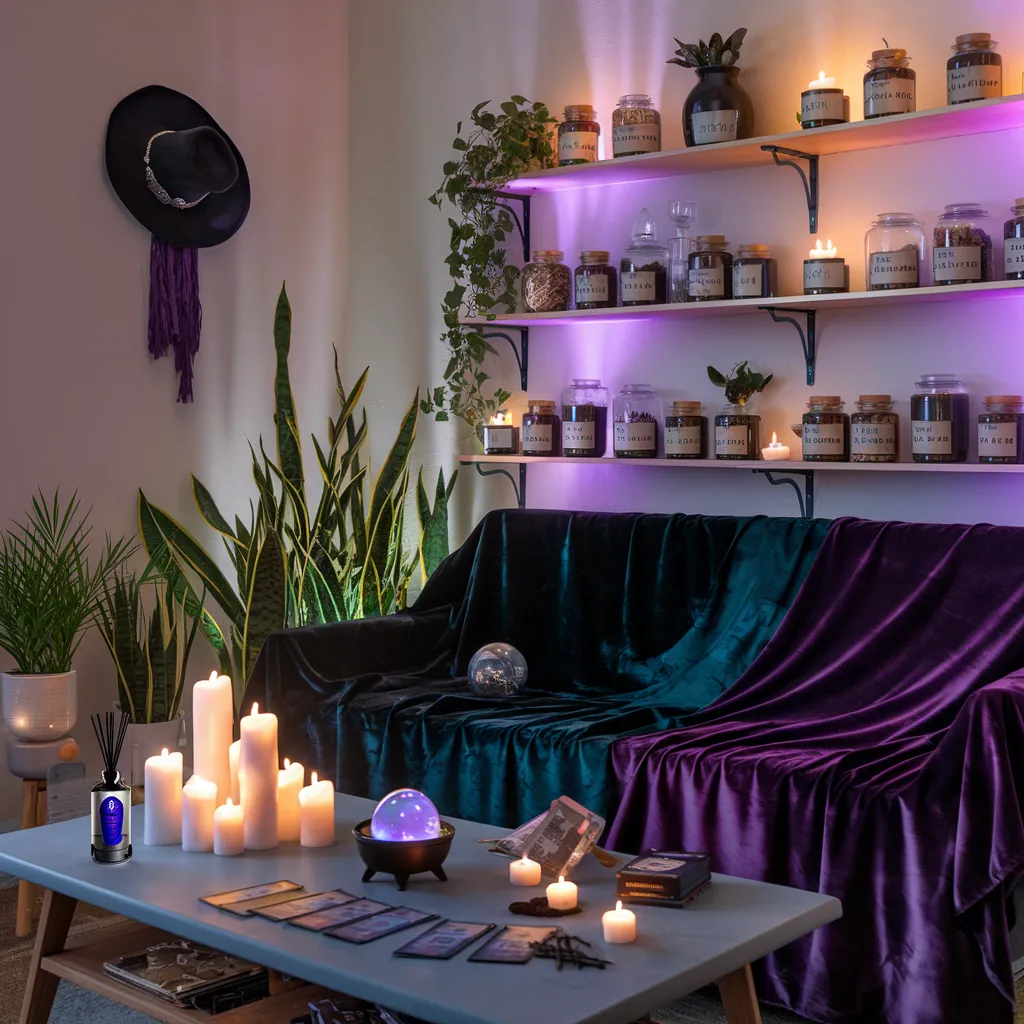 The Ultimate Halloween Living Room Inspiration Guide (Every Style Covered) 13 Enchanted Spellcaster’s Living Room