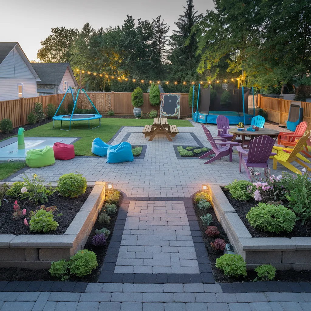 Family-Friendly Backyard with Play Zones