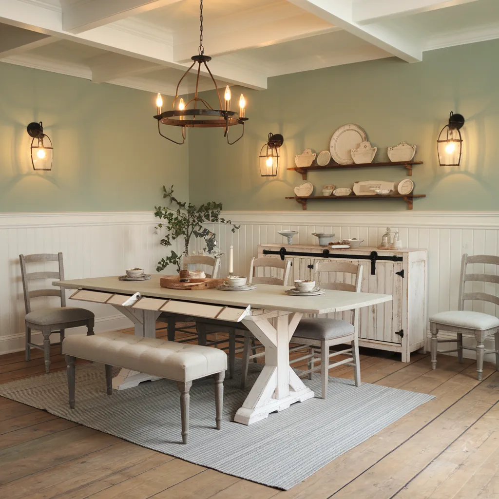 Farmhouse Chic Small Dining Room Idea
