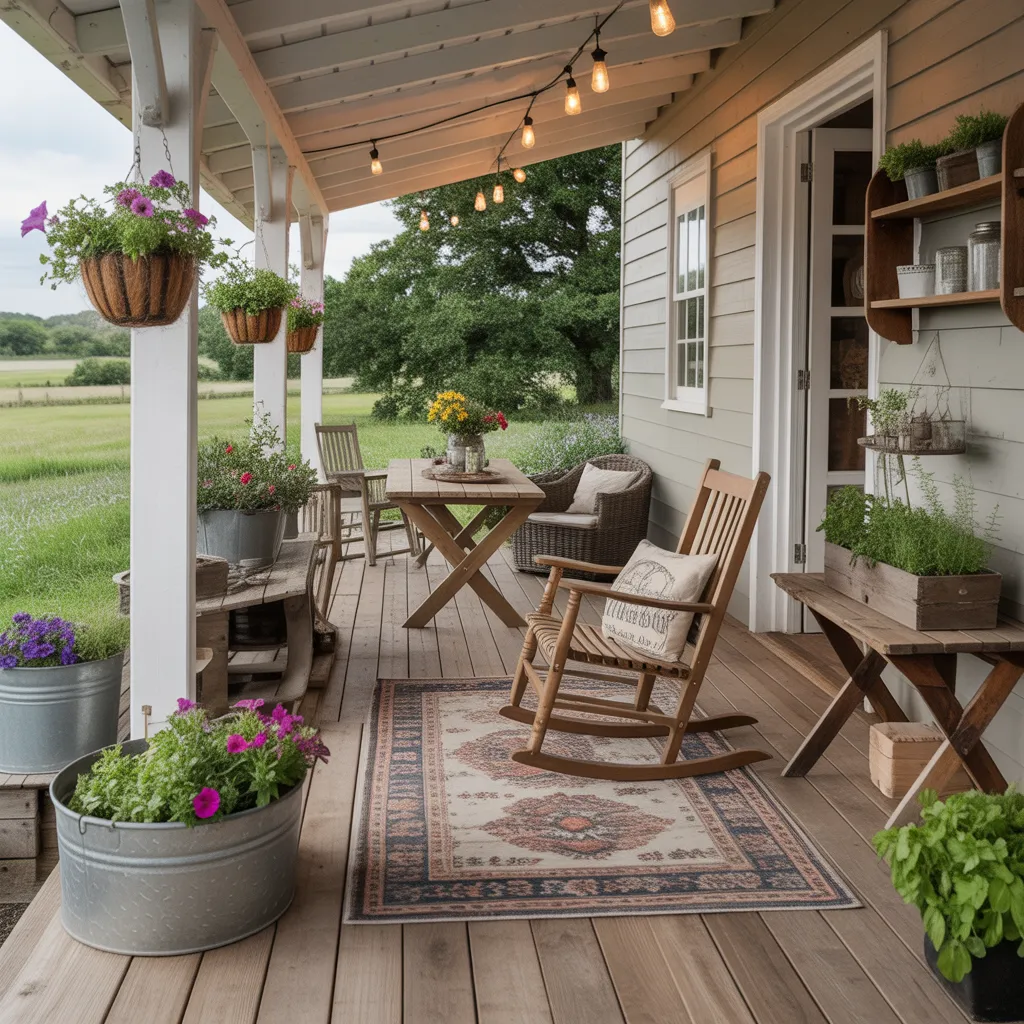 Farmhouse Inspired Country Terrace