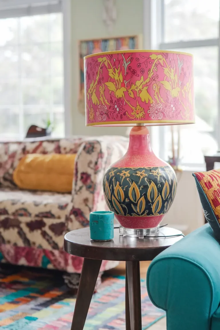 Living Room Lamp Ideas That Instantly Make a Room Look Expensive 22 Festival Bloom Ceramic Table Lamp