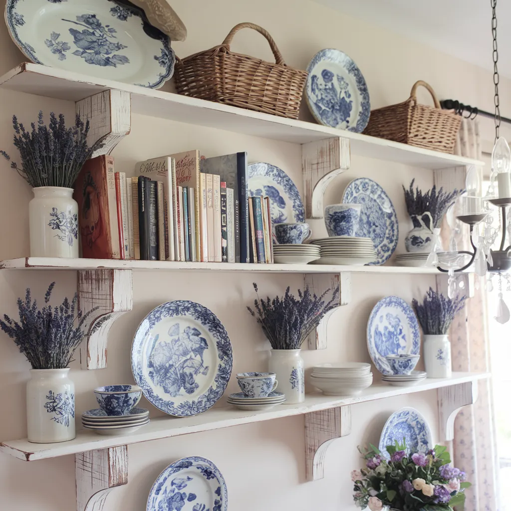 The Ultimate Guide to Shelf Decor Ideas for Small and Large Spaces 19 French Country Chic Kitchen Shelves