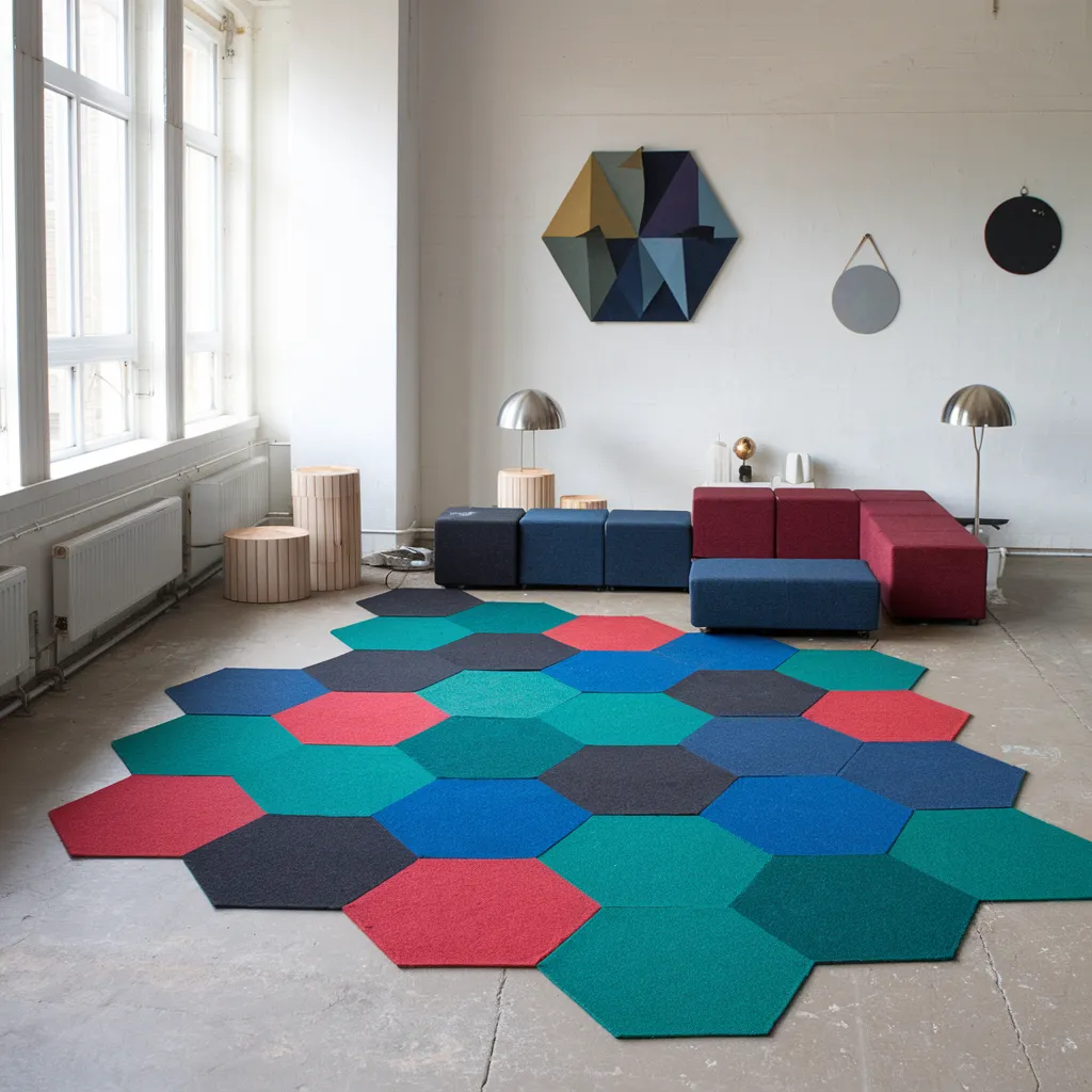 Rugs in Living Room Designs That Instantly Upgrade Your Space 13 Geometric Hexagon Rug in Living Room