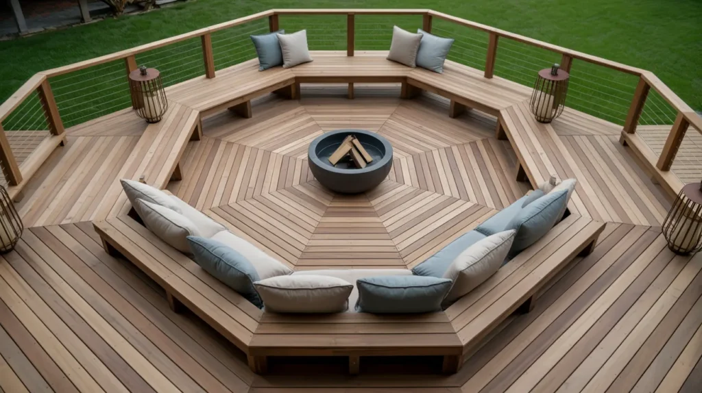 Stunning Deck Ideas That Will Completely Transform Your Outdoor Space 13 Geometric Marvel Deck