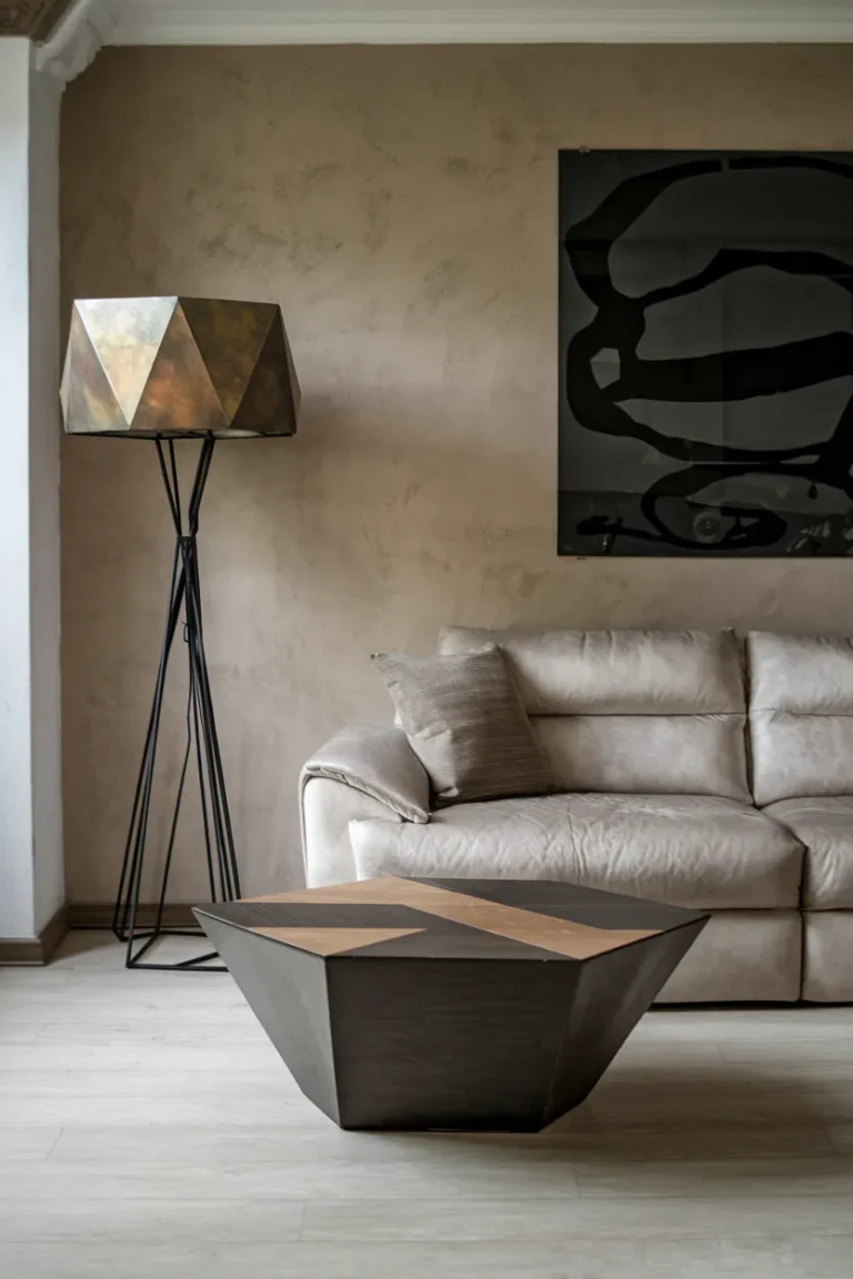Living Room Lamp Ideas That Instantly Make a Room Look Expensive 18 Geometric Prism Tripod Floor Lamp