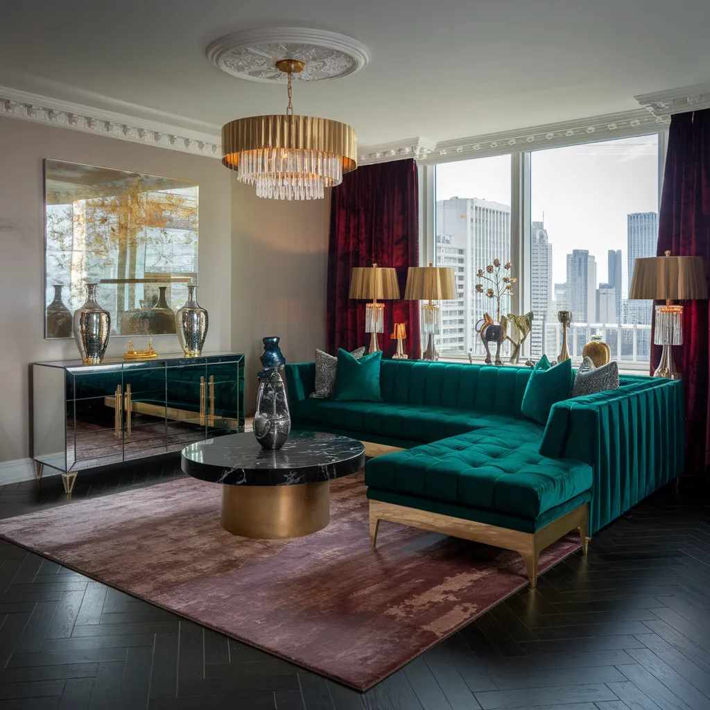 Apartment Living Room Ideas So Stunning You’ll Wish You Tried Them Sooner 8 Glamorous Apartment Living Room with City Views