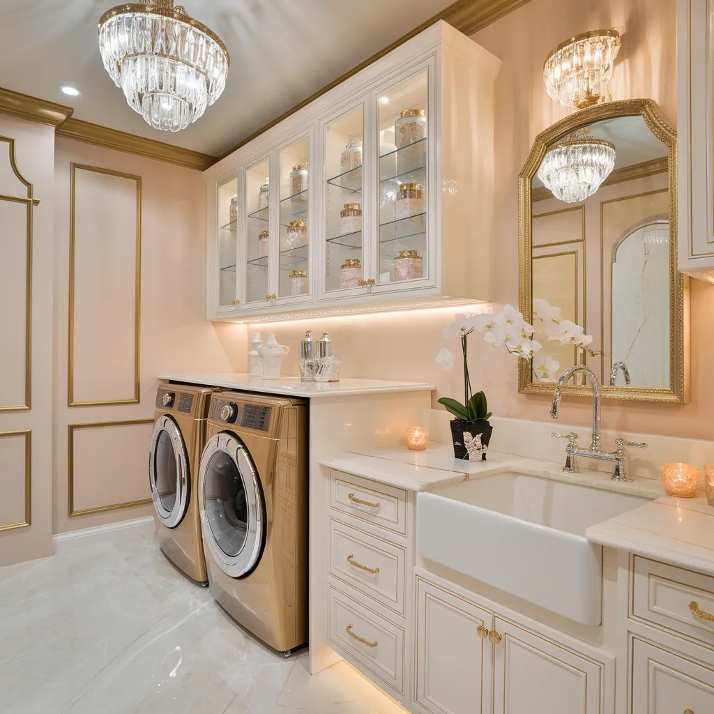 27+ Genius Laundry Room Ideas That Will Make You Love Doing Chores 25 Glamorous Luxury Laundry Room
