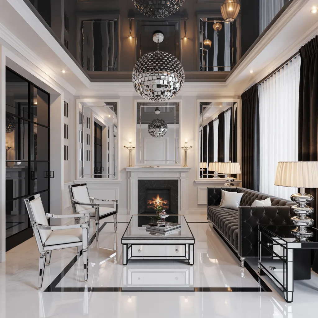 Modern Luxury Living Rooms You Can Actually Copy on Any Budget 8 Gloss & Glamour Living Room