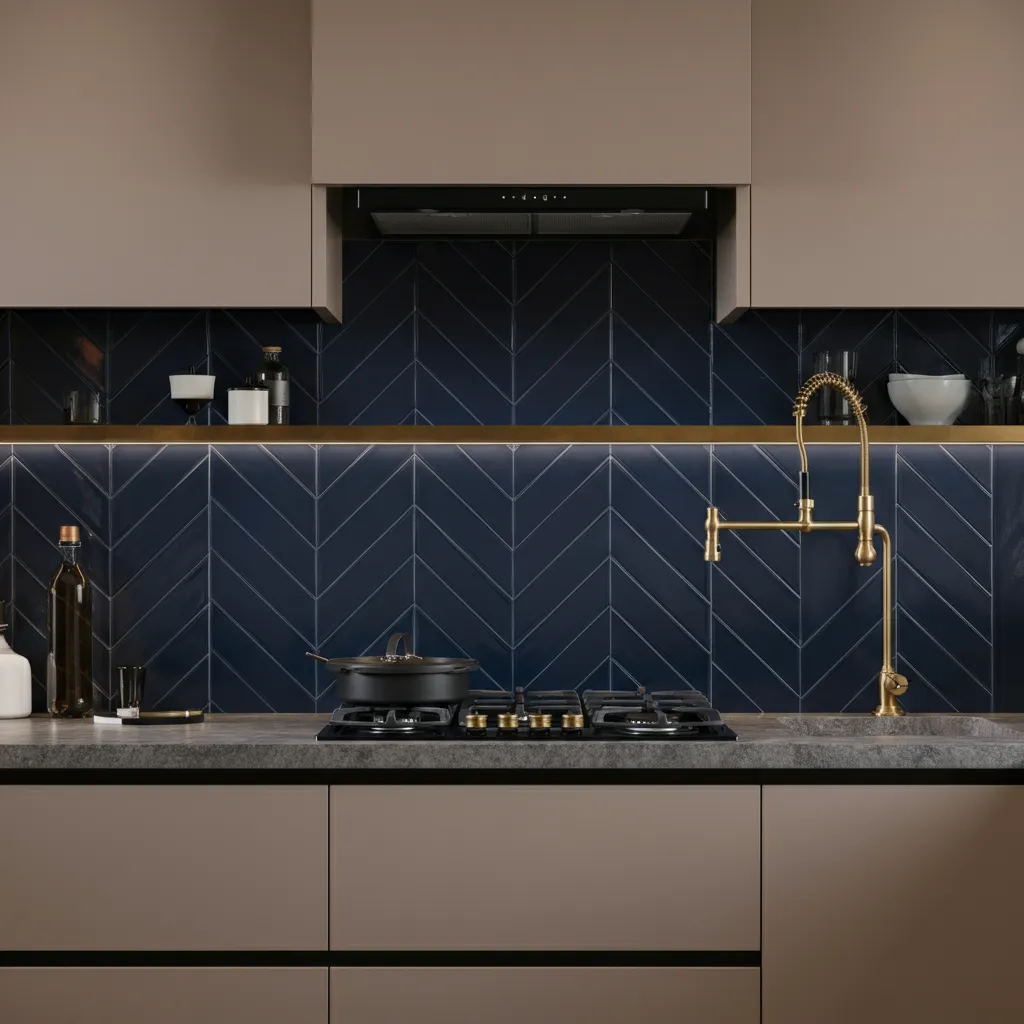 32+ Jaw-Dropping Kitchen Backsplash Ideas You Haven’t Seen Yet 11 Herringbone Pattern Kitchen