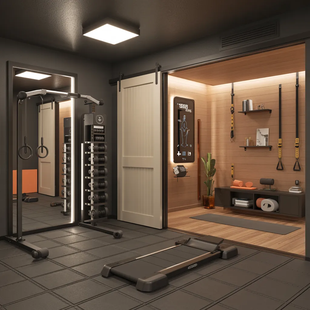 17 Basement Ideas So Good, You'll Wish You Started Yesterday 18 Hidden Micro Gym & Recovery Studio Basement