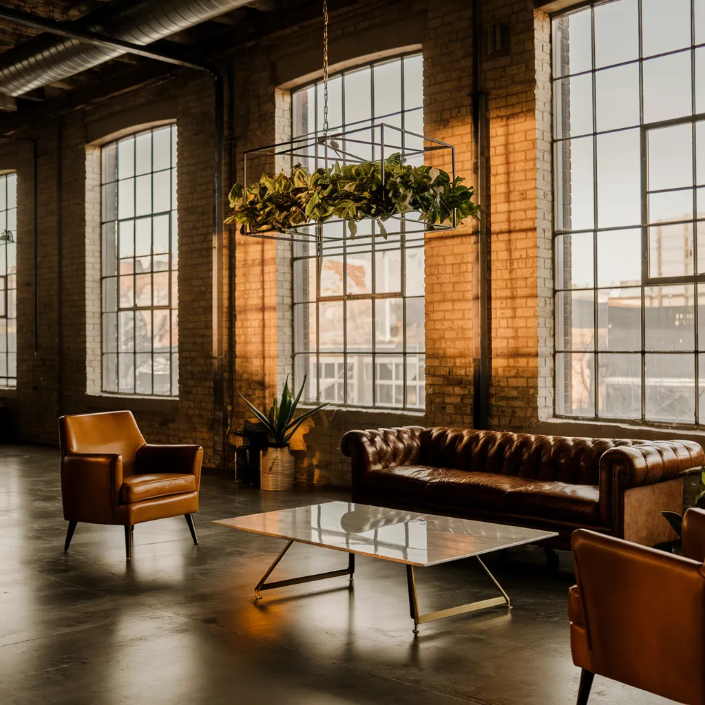 Indoor Plants Ideas That Will Instantly Transform Any Room Into a Lush Retreat 18 Industrial Loft Lounge – Bold Warmth with a Green StatementIndustrial Loft Lounge – Bold Warmth with a Green Statement