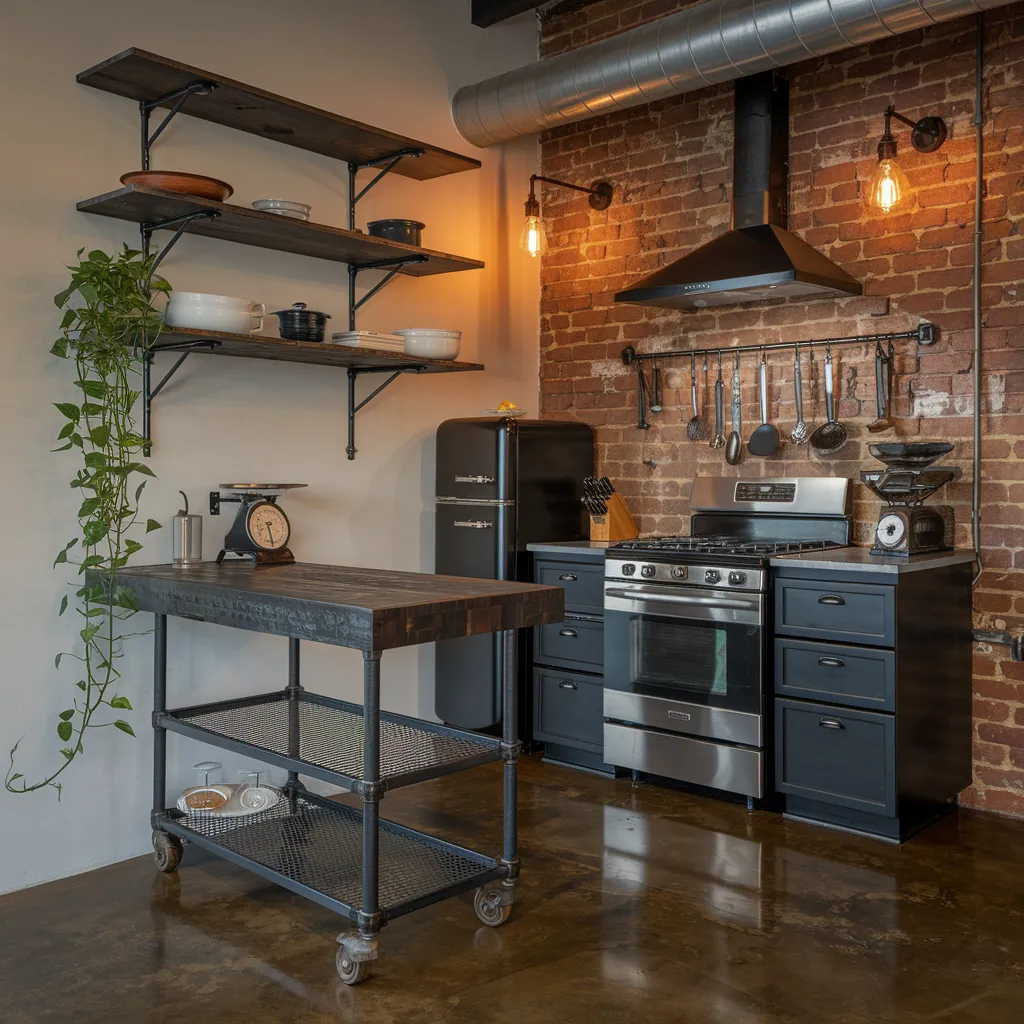 34 Small Kitchen Ideas That Make Tiny Spaces Look Huge 34 Industrial Loft Small Kitchen
