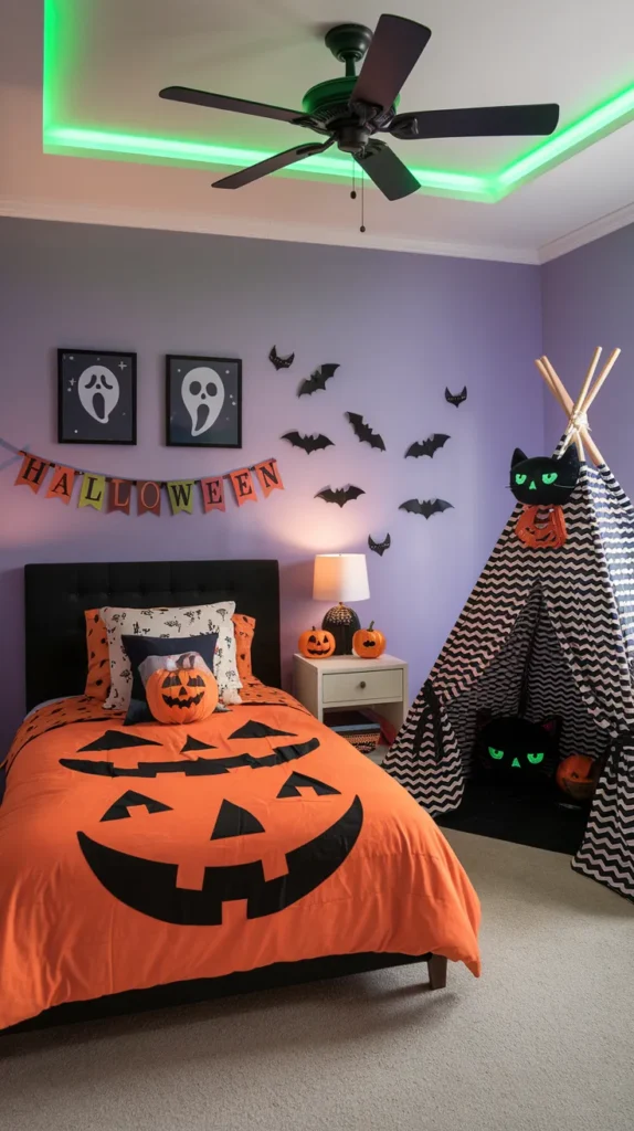 Spooky & Stylish: Halloween Bedroom Ideas You’ll Love 10 Jack-O’-Lantern Kids Halloween Bedroom