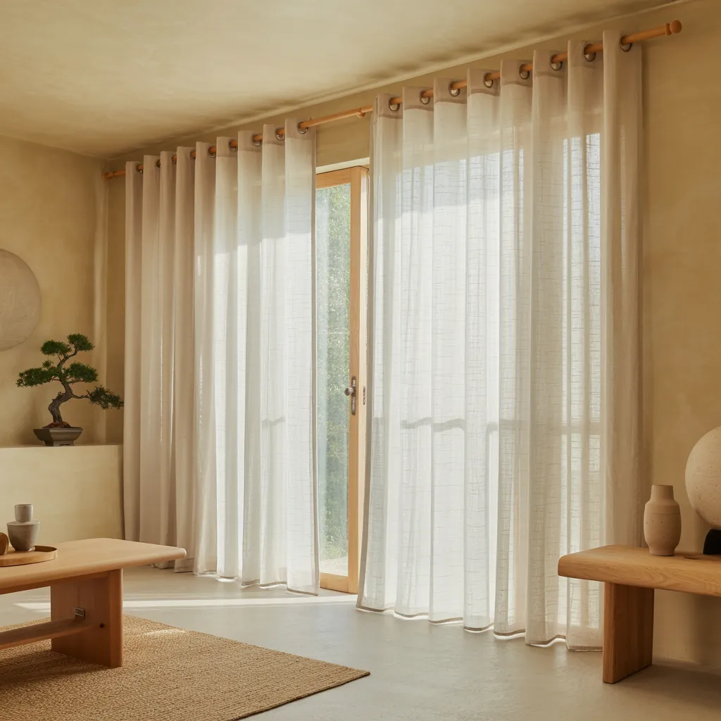 27+ Stunning Curtains for Living Room You’ll Wish You Knew About Sooner 12 Japandi Breeze Linen Panels