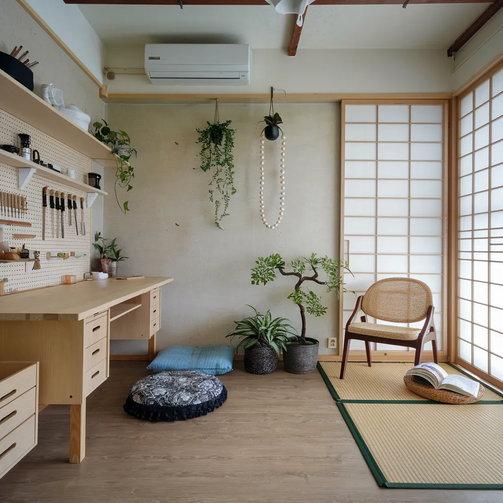 17 Basement Ideas So Good, You'll Wish You Started Yesterday 9 Japandi Craft Studio Basement