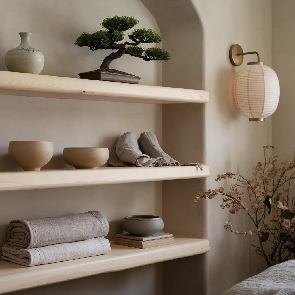 The Ultimate Guide to Shelf Decor Ideas for Small and Large Spaces 22 Japandi Minimalist Shelf Decor