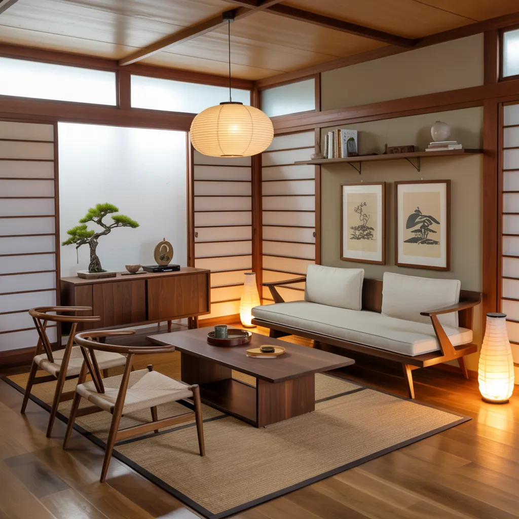 Steal These Designer-Approved Mid Century Modern Living Room Ideas 7 Japanese-Inspired Mid-Century Living Room