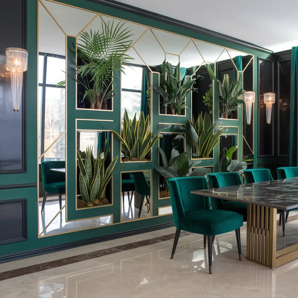 Indoor Plants Ideas That Will Instantly Transform Any Room Into a Lush Retreat 23 Luxe Botanical Dining Room – Glamour Framed in Green