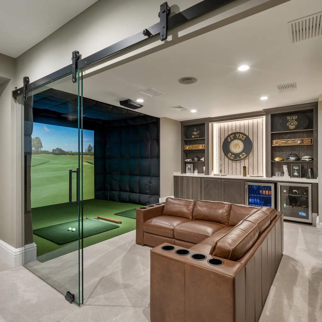 17 Basement Ideas So Good, You'll Wish You Started Yesterday 8 Luxurious Indoor Golf Simulator Basement