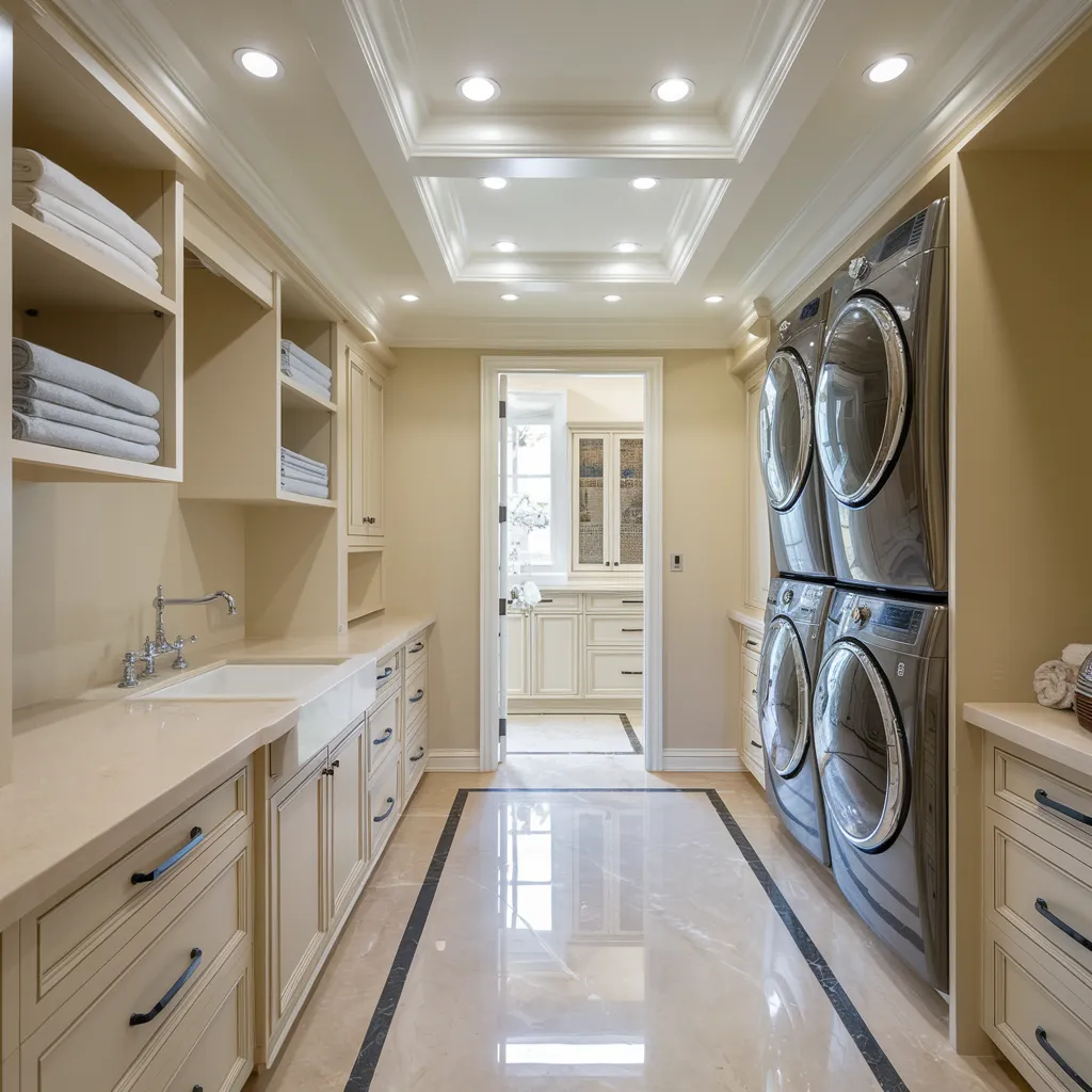 27+ Genius Laundry Room Ideas That Will Make You Love Doing Chores 2 Luxury Double Washer Laundry Room
