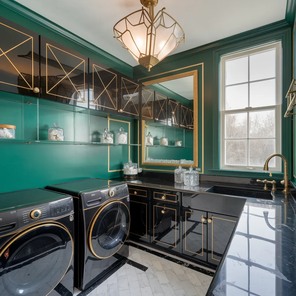 27+ Genius Laundry Room Ideas That Will Make You Love Doing Chores 10 Luxury Glam Laundry Room