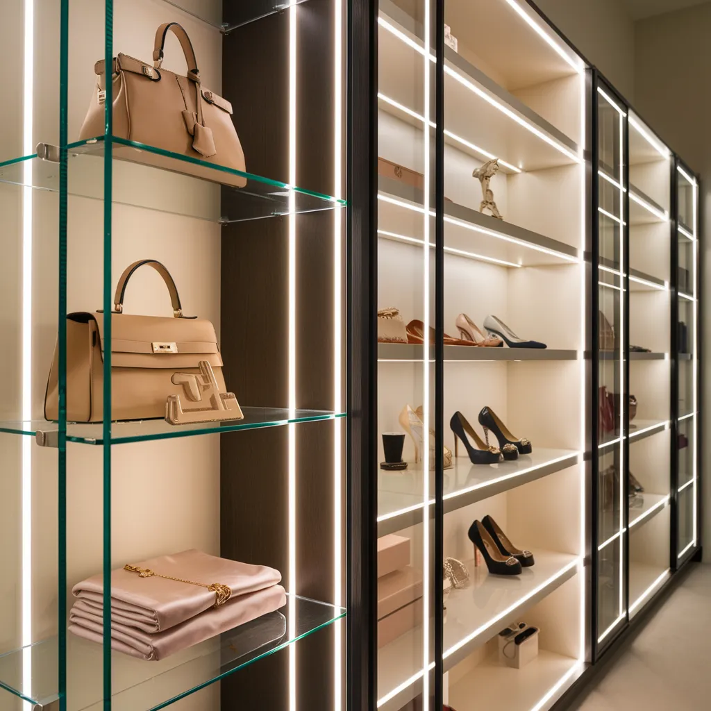 The Ultimate Guide to Shelf Decor Ideas for Small and Large Spaces 6 Luxury Walk-In Closet Display Shelves