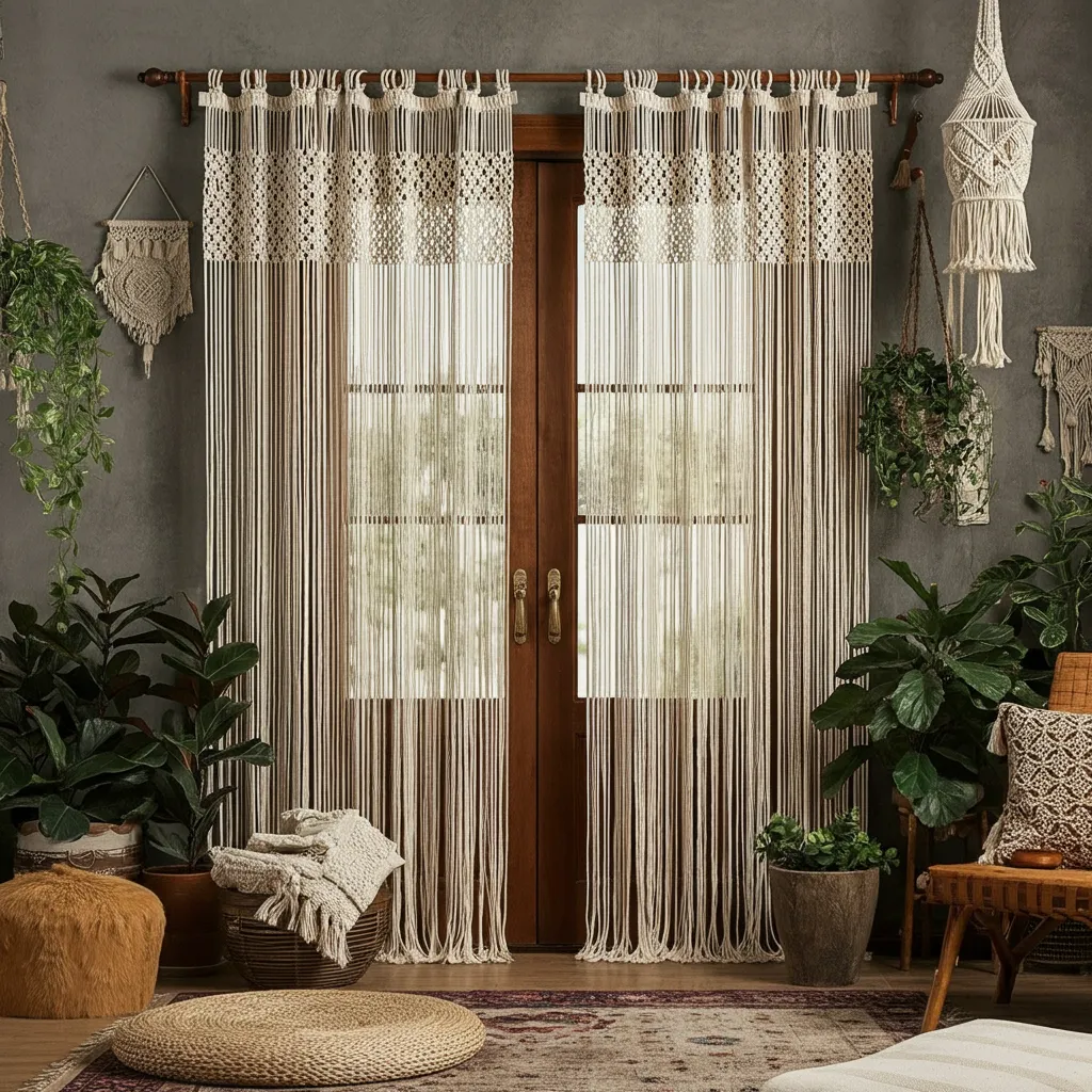 27+ Stunning Curtains for Living Room You’ll Wish You Knew About Sooner 14 Macramé Panels