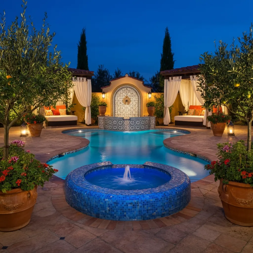 24+ Dreamy Pool Ideas That Blend Style, Comfort, and Luxury 27 Mediterranean Pool