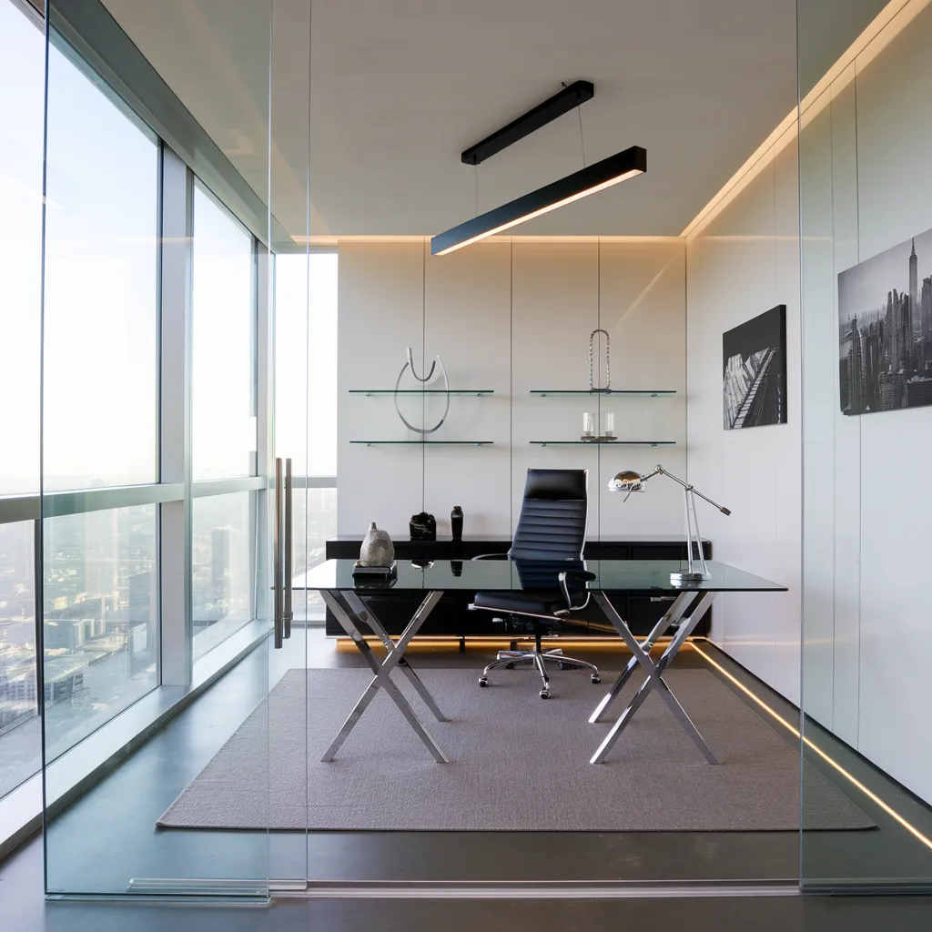 24+ Jaw-Dropping Home Office Ideas That Look Insanely Expensive 24 Metropolitan Glass & Steel Office