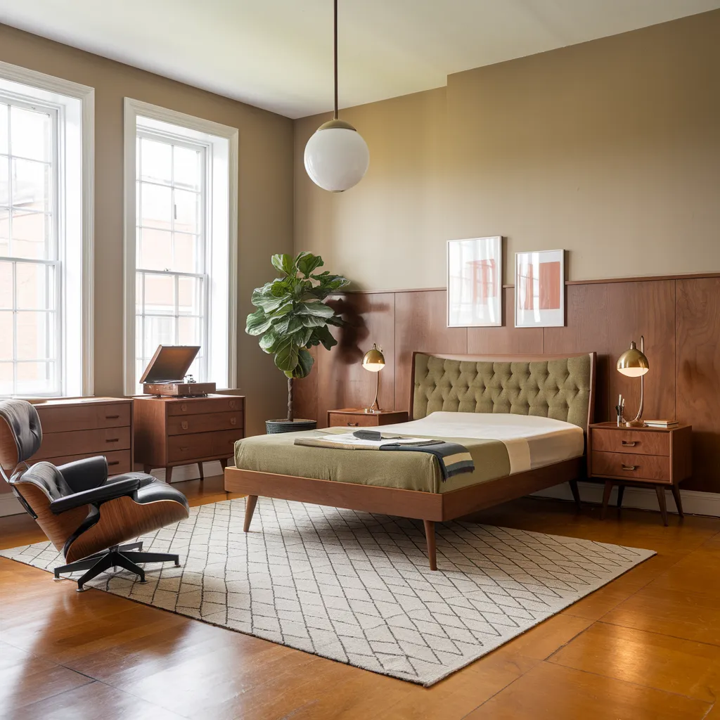 Mid-Century Modern Men’s Bedroom