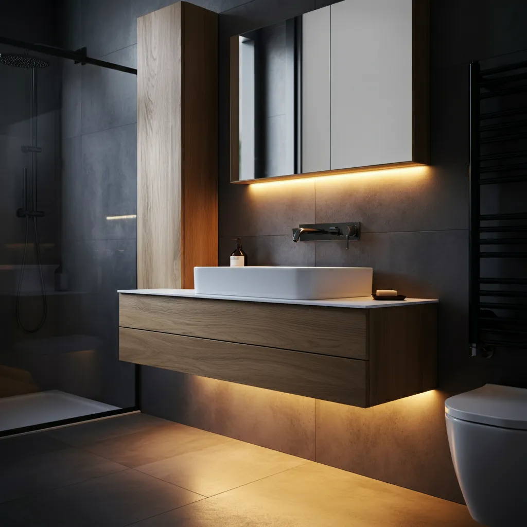 27+ Stunning Luxury Bathroom Designs That Blend Comfort With Elegance 27 Minimalist Floating Vanity Bathroom