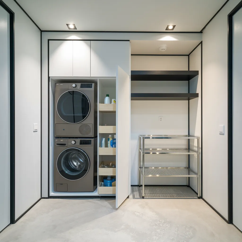 27+ Genius Laundry Room Ideas That Will Make You Love Doing Chores 28 Minimalist Modern Laundry Room