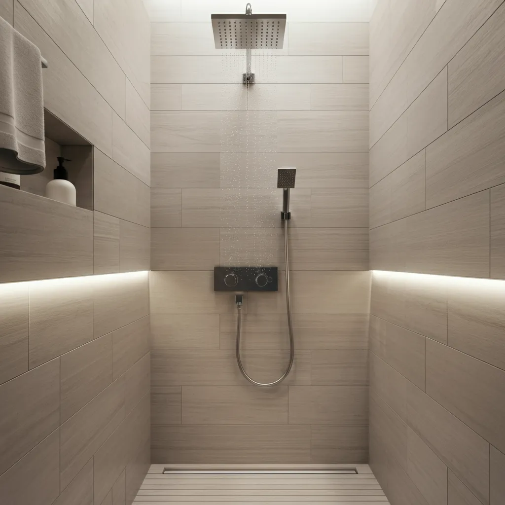 These Small Bathroom Ideas Are So Genius, You’ll Want to Remodel Tonight 22 Minimalist Open Shower Zone