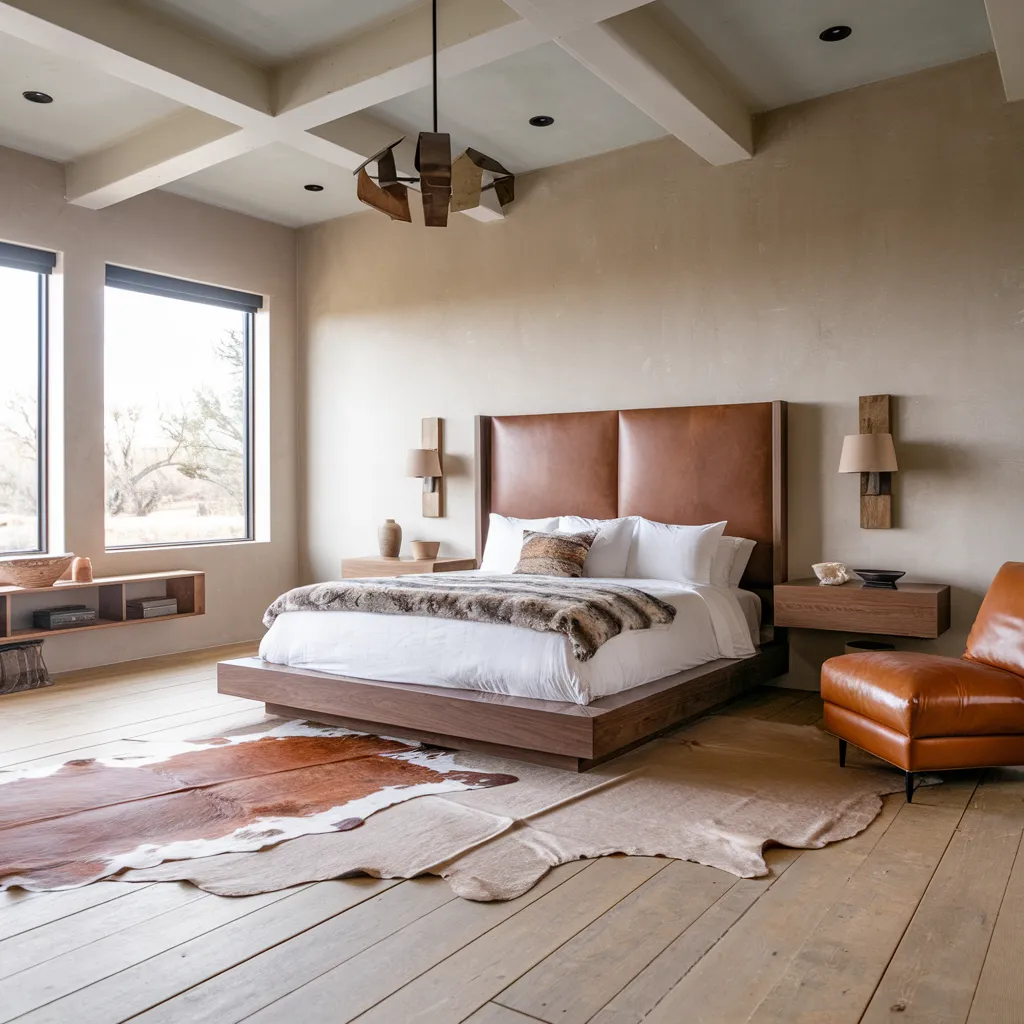 20+ Cozy Western Bedroom Styles That Never Go Out of Trend 4 Minimalist Western Bedroom with Luxe Comfort