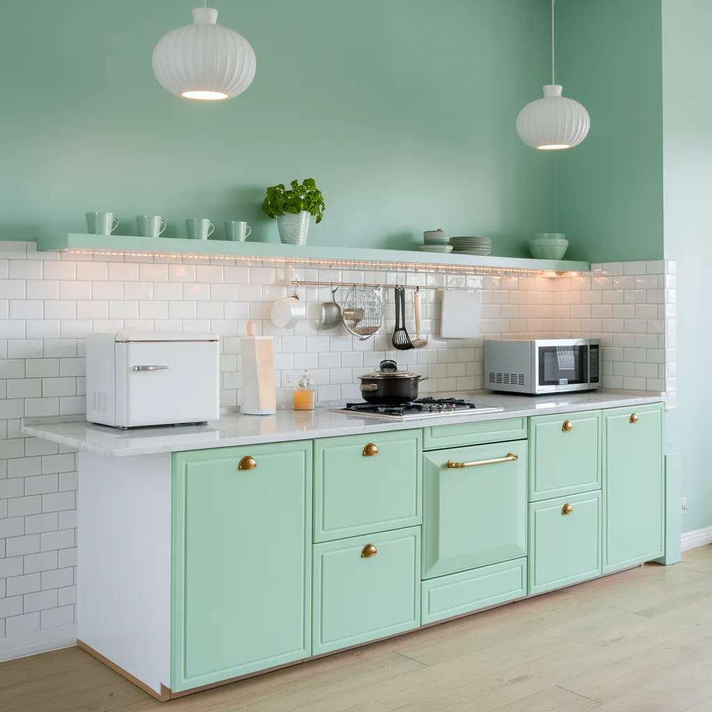 34 Small Kitchen Ideas That Make Tiny Spaces Look Huge 4 Mint Fresh Small Kitchen