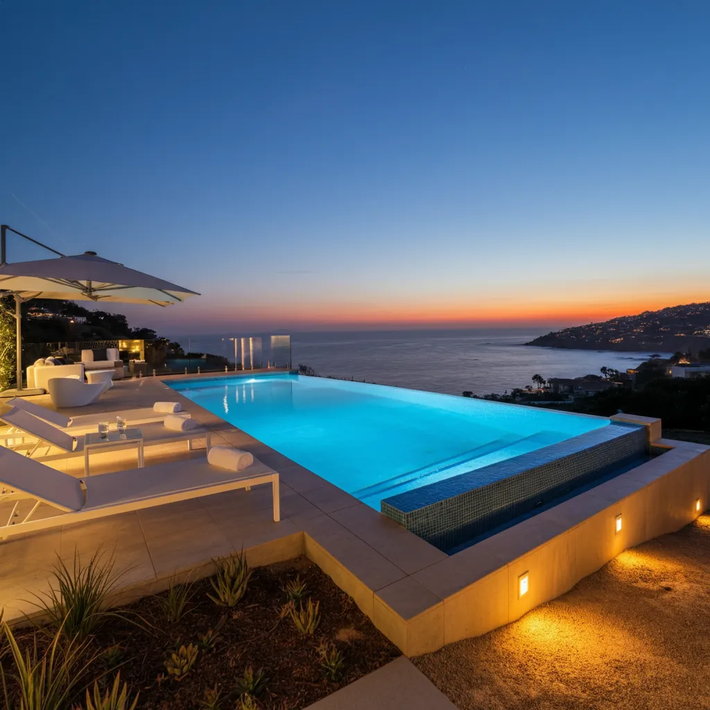 24+ Dreamy Pool Ideas That Blend Style, Comfort, and Luxury 29 Modern Infinity Pool