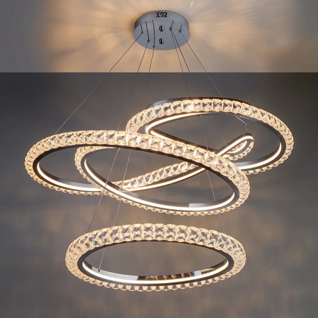 From Glam to Minimal: Chandelier Designs You’ll Fall in Love With 6 Modern Interlocking Crystal Ring Chandelier