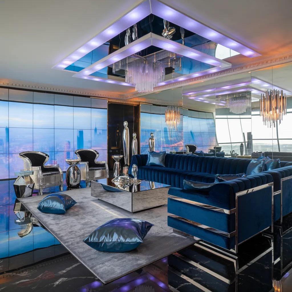 Modern Living Room Decor Luxury Penthouse Style