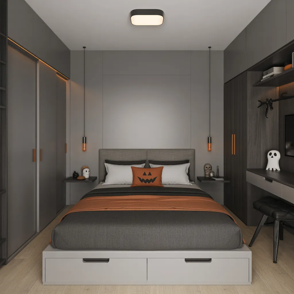 Spooky & Stylish: Halloween Bedroom Ideas You’ll Love 20 Modern Minimalist Halloween Bedroom