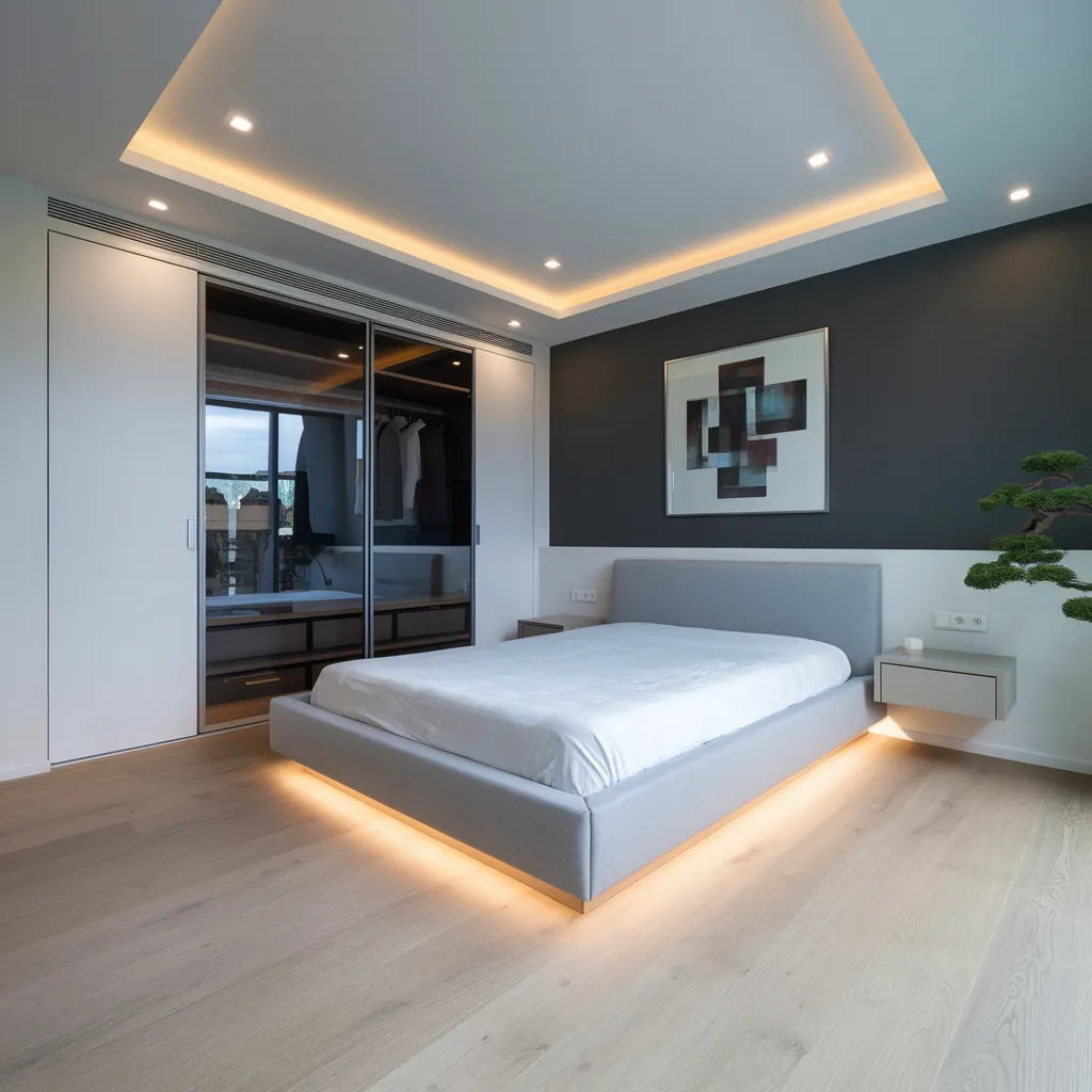 Modern Minimalist Men’s Bedroom Design
