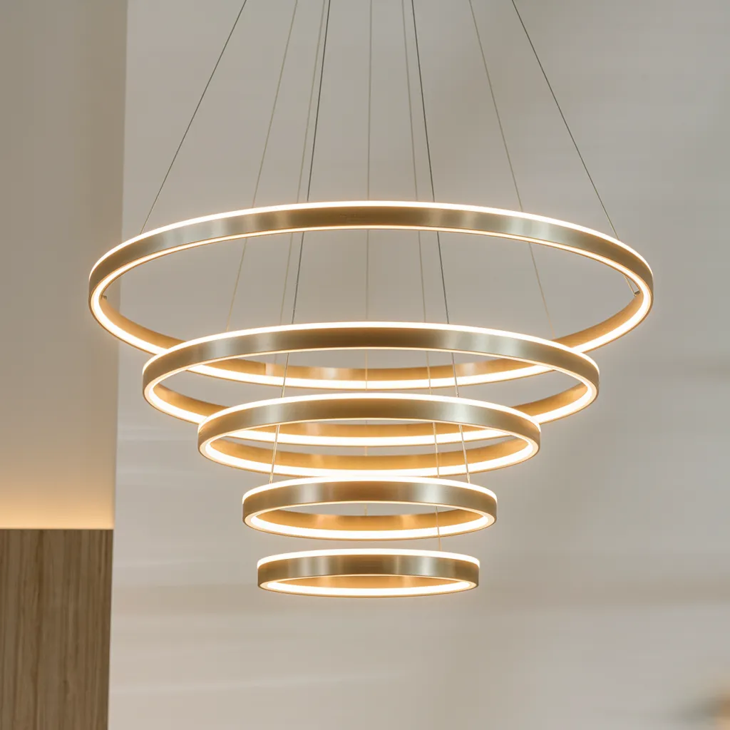 From Glam to Minimal: Chandelier Designs You’ll Fall in Love With 24 Modern Multi-Tiered LED Halo Chandelier