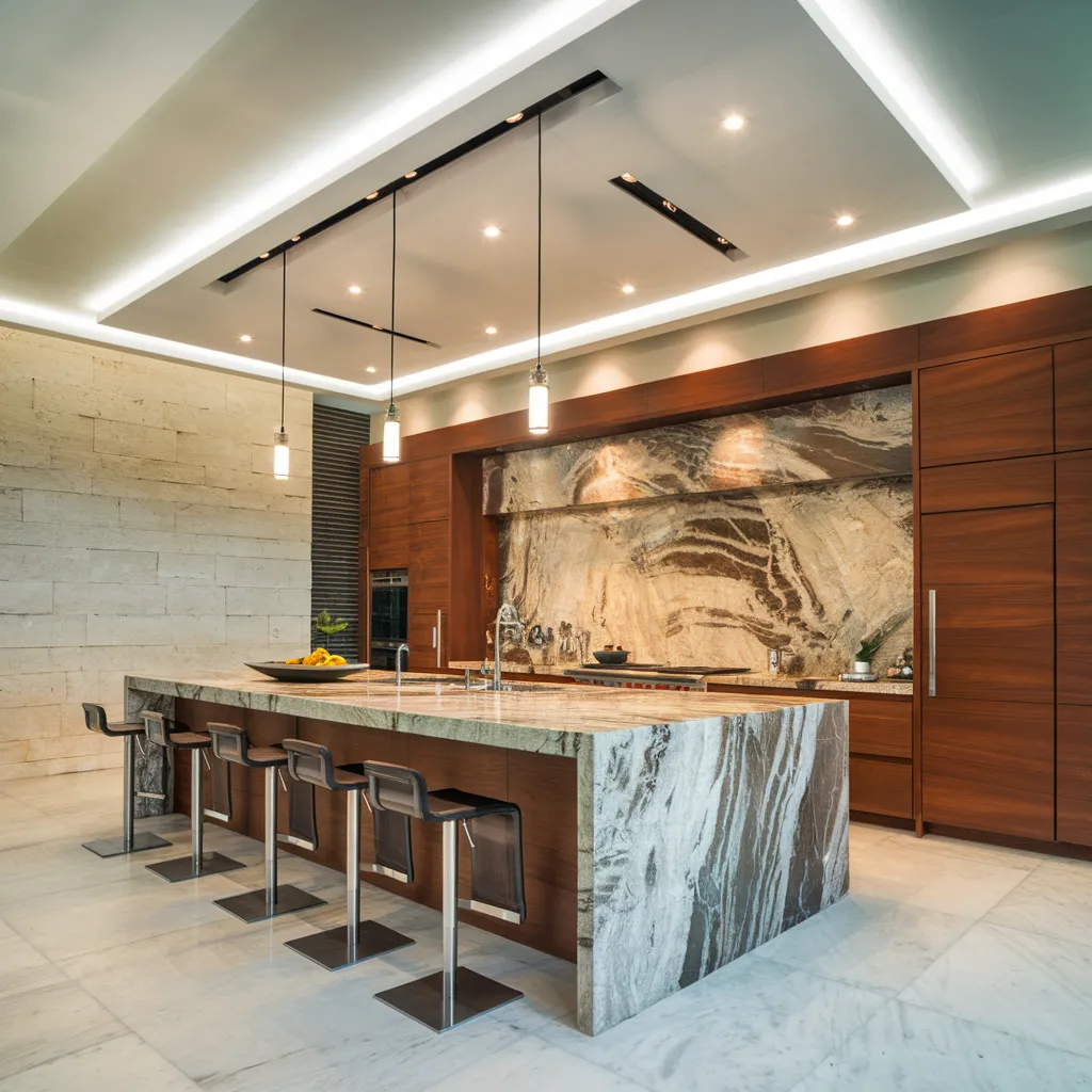 22 Jaw Dropping Modern Kitchen Ideas That Feel Like Pure Inspiration 11 Modern Stone Feature Kitchen