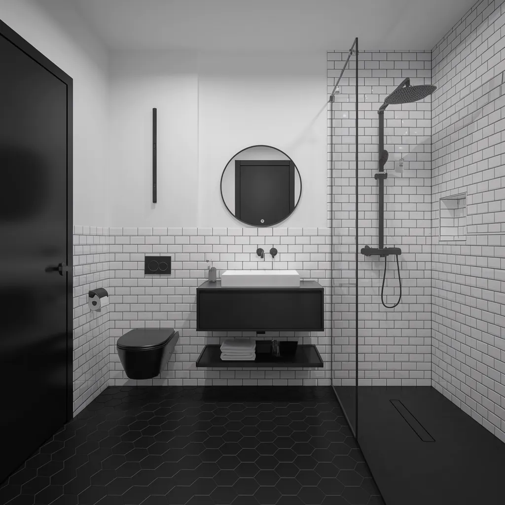 These Small Bathroom Ideas Are So Genius, You’ll Want to Remodel Tonight 4 Monochrome Minimalist Bathroom