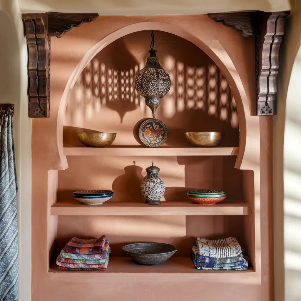The Ultimate Guide to Shelf Decor Ideas for Small and Large Spaces 17 Moroccan Arched Niche Shelves