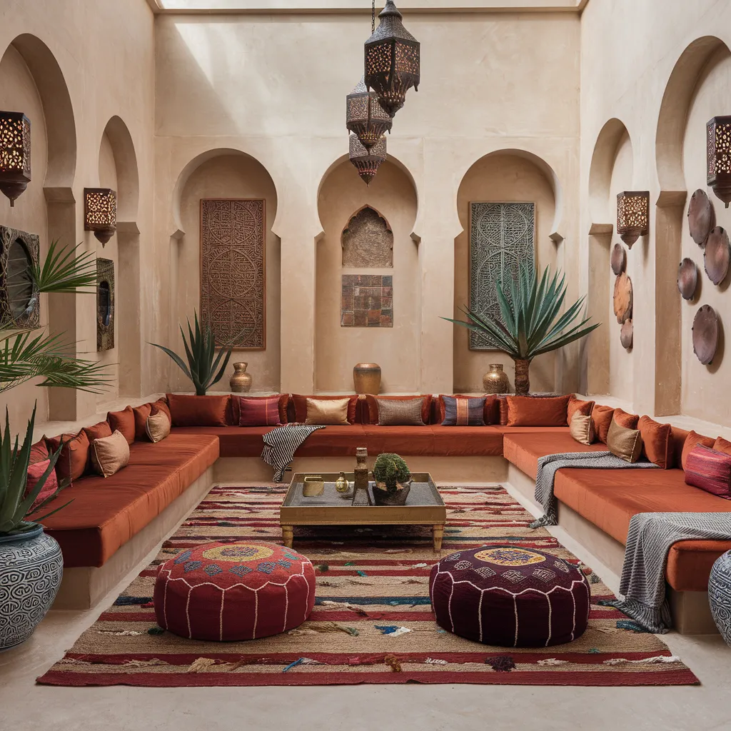 Cozy Yet Stylish: Boho Living Room Ideas That Feel Like a Dream 6 Moroccan Boho Living Room with Rich Colors and Intricate Details